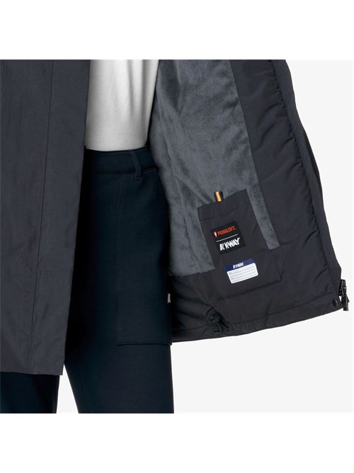 Giaccone lungo sophie donna Warm Ott. colore blu K-WAY | SOPHIE SOFT TOUCH MARAL9